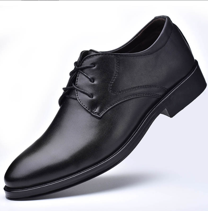 Men's Black Pointed Toe Dress Shoes