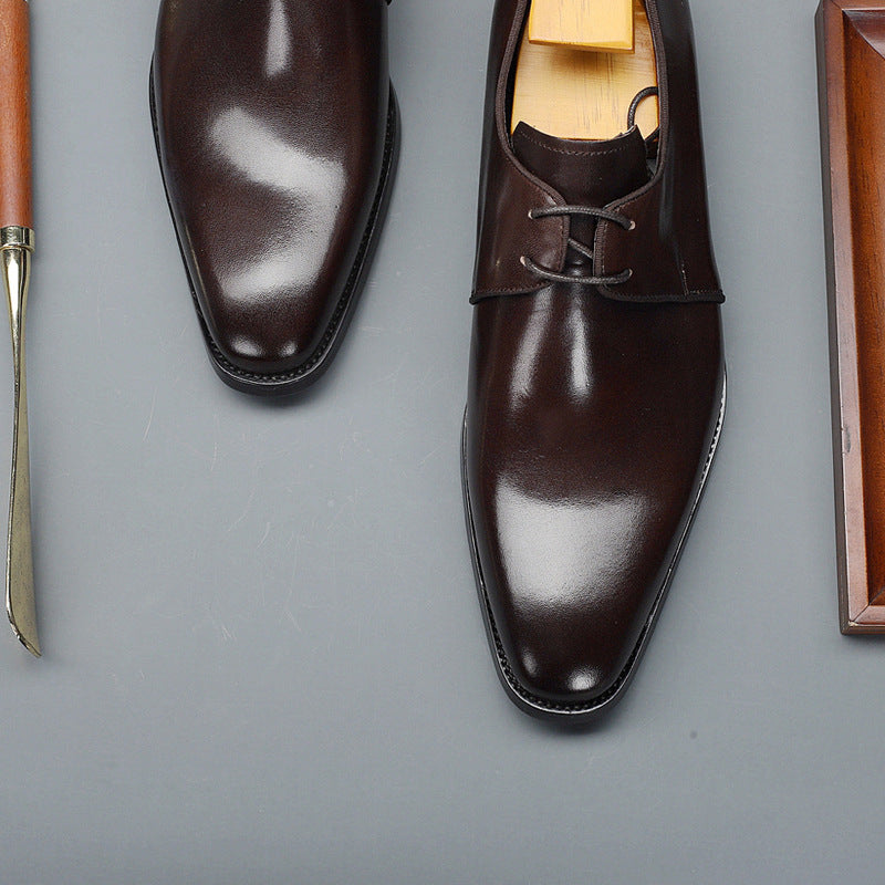 Men's Plus Size Derby Leather Dress Shoes