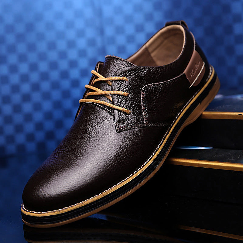Men's Casual Leather Dress Shoes - British Style