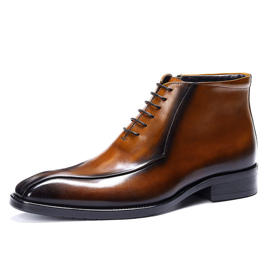Men's Genuine Leather Pointed Toe Dress Shoes