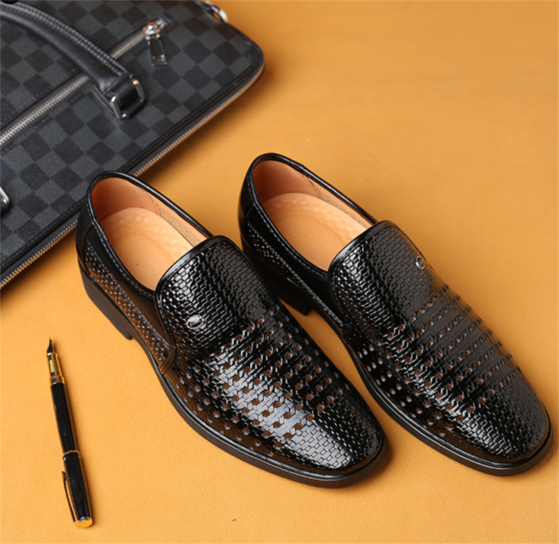 Men's Breathable Hollow Leather Dress Shoes