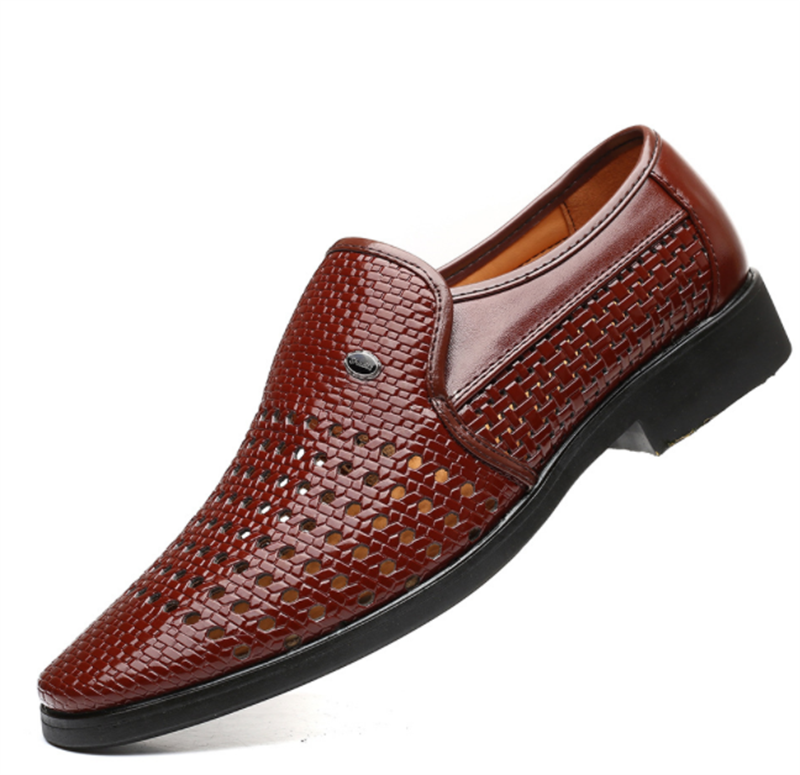 Men's Breathable Hollow Leather Dress Shoes