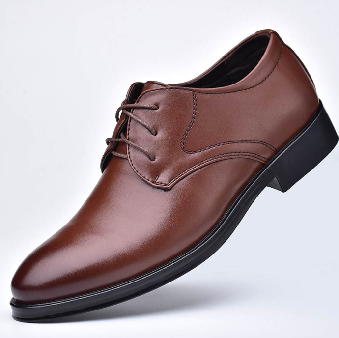 Men's Black Pointed Toe Dress Shoes