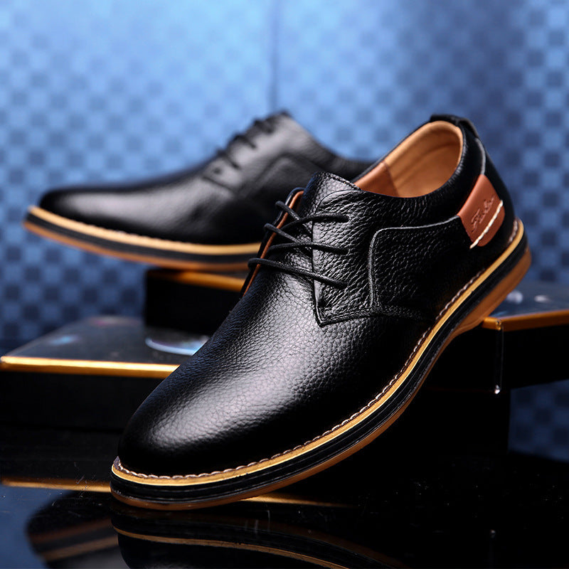 Men's Casual Leather Dress Shoes - British Style