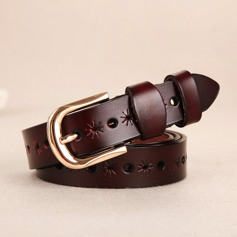 Ladies' Hollow Leather Belt