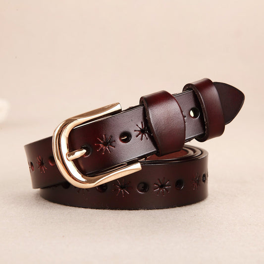 Ladies' Hollow Leather Belt