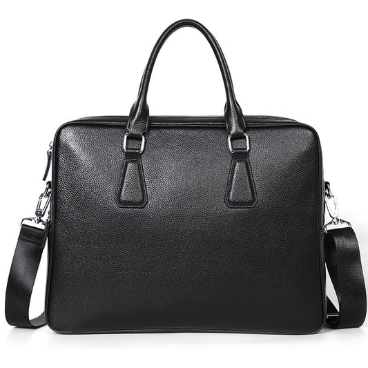 Men's Large Capacity Cowhide Leather Briefcase Handbag