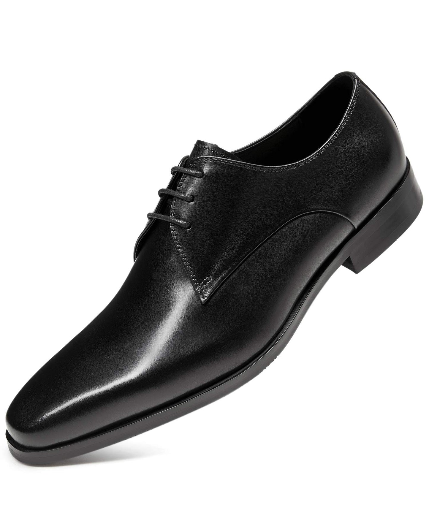 FRASOICUS Mens Oxford Shoes Genuine Leather Dress Shoes Black