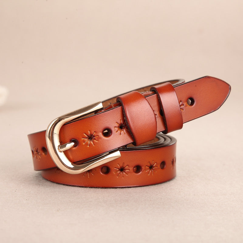 Ladies' Hollow Leather Belt
