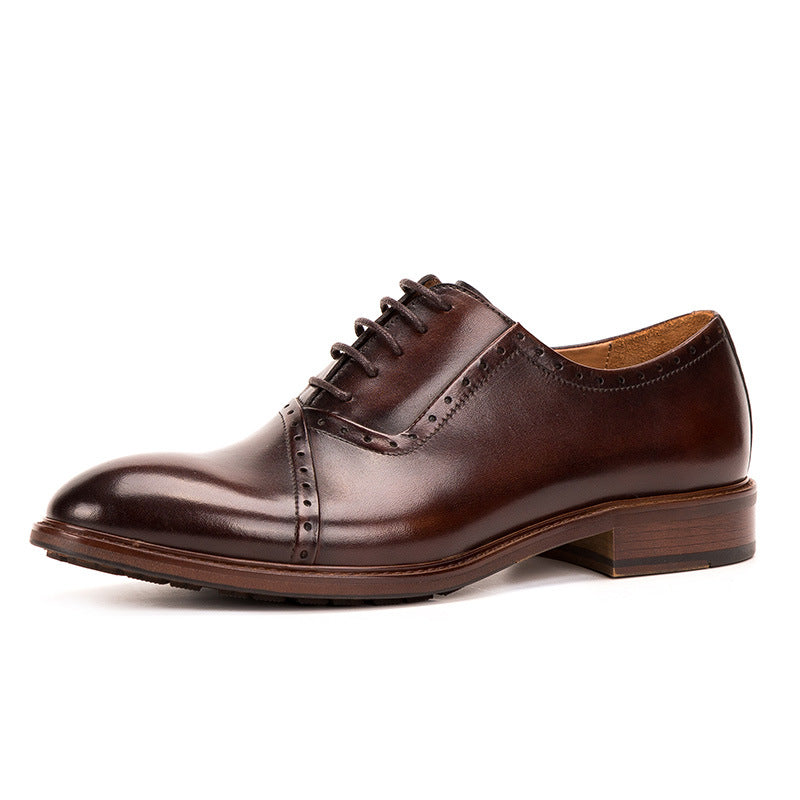 Men's Leather Lace-up Oxford Dress Shoes